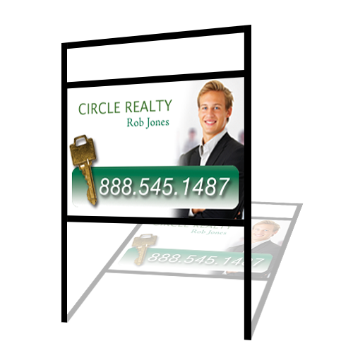 H Frame w/Top Rider and Corrugated Plastic Sign Kit 18"H x 24"W