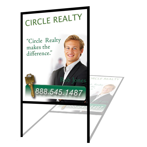 H Frame and Alum Sign Kit 18"W x 24"H