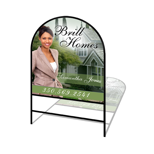 Arched Frame and Rigid Board Sign Kit 24"W x 30"H