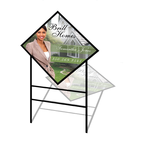 Diamond Frame and Aluminum Sign Kit 34"H x 34"W