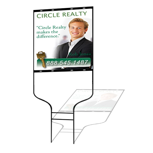 Round Rod and Aluminum Sign Kit 24"H x 24"W