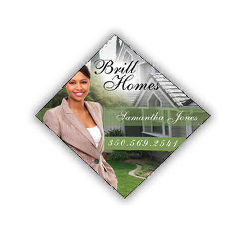 Replacement PVC Diamond 34"H x 34"W Sign