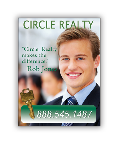 Round Rod Replacement Aluminum 18"W x 24"H Sign