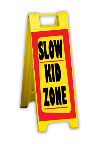 A Frame and Corrugated Sign Kit-Yellow 12"W x 24"H 