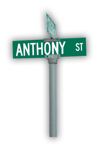 Street Sign Kit- 10ft Rd Post & 2 Rigid Signs 6"H x 24"W Double Sided