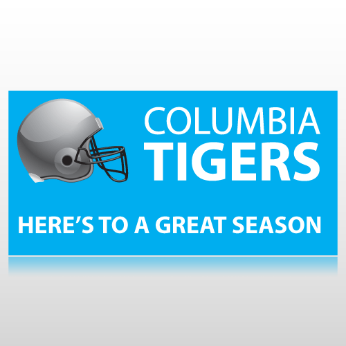 Football Helmet School Banner
