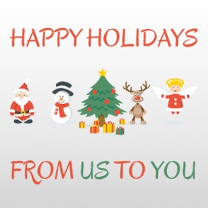 Happy Holidays From US 24"H x 24"W