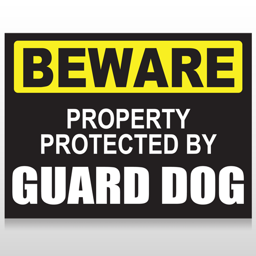 Beware Guard Dog 93 Custom Sign