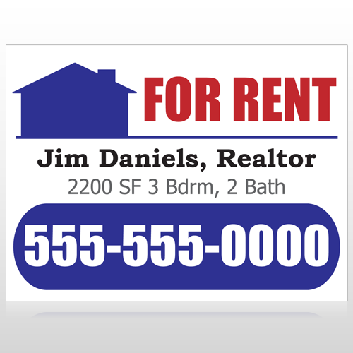 For Rent 122 Custom Sign