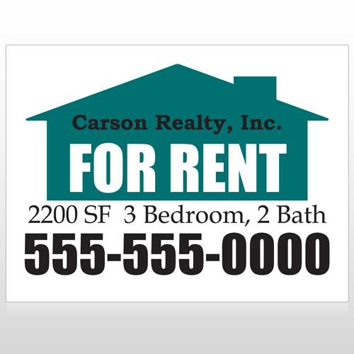 For Rent 125 Custom Sign