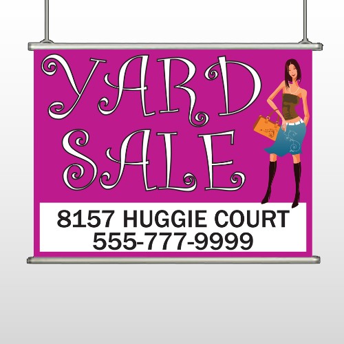 Pink Girl Sale 552 Hanging Banner