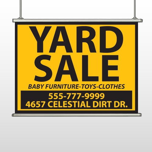 Yellow Black 551 Hanging Banner