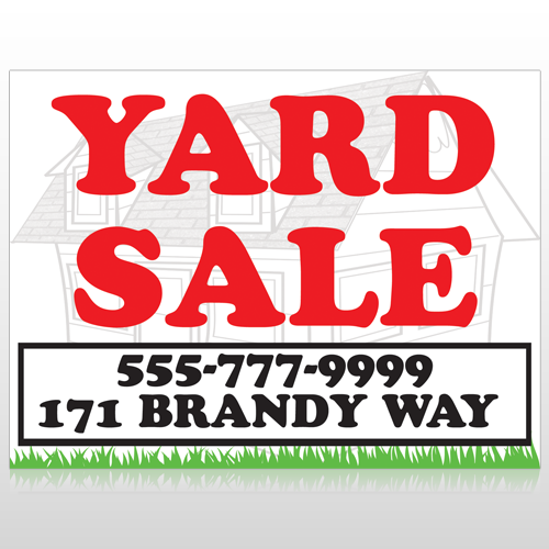 House In Grass 548 Site Sign