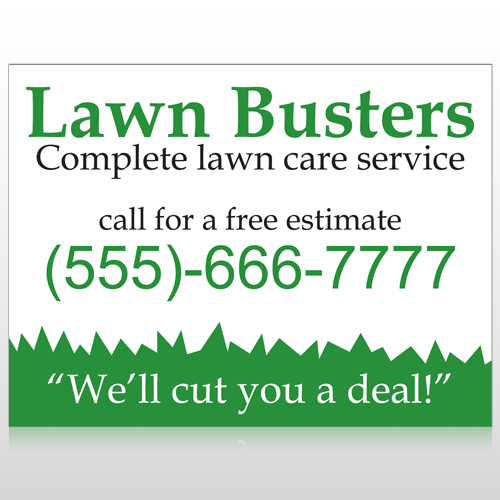 Lawn Busters 91 Custom Sign