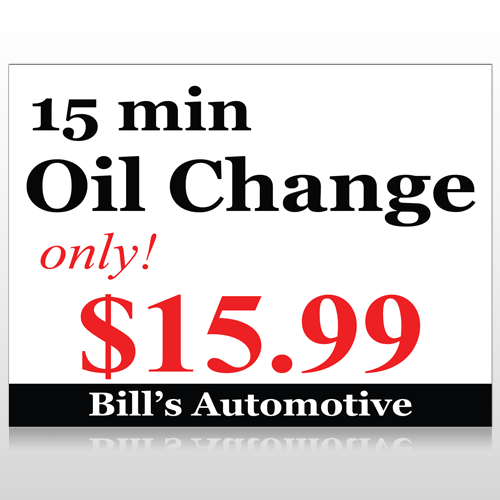 Oil Change 82 Custom Sign