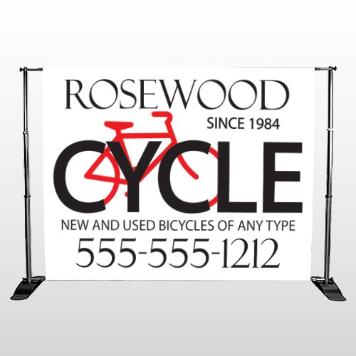 Bike Shop 33 Pocket Banner Stand