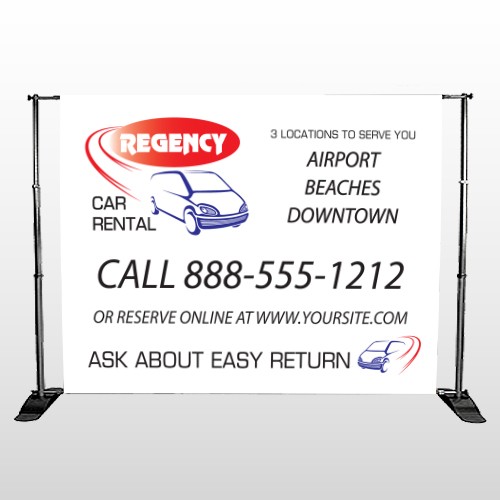 Rental Car 39 Pocket Banner Stand