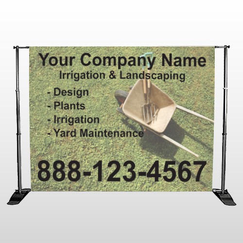 Wheel Barrow 261 Pocket Banner Stand
