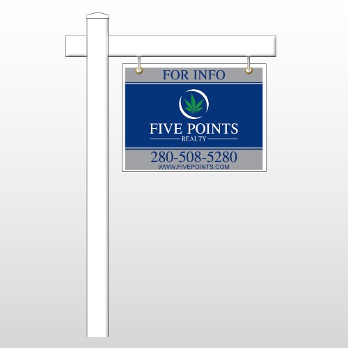 Five Points 15 18"H x 24"W Swing Arm Sign