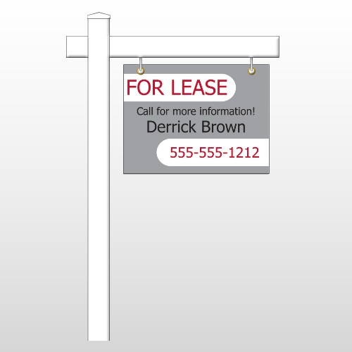For Lease 40 18"H x 24"W Swing Arm Sign