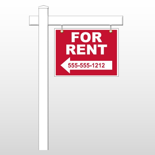 For Rent 43 18"H x 24"W Swing Arm Sign