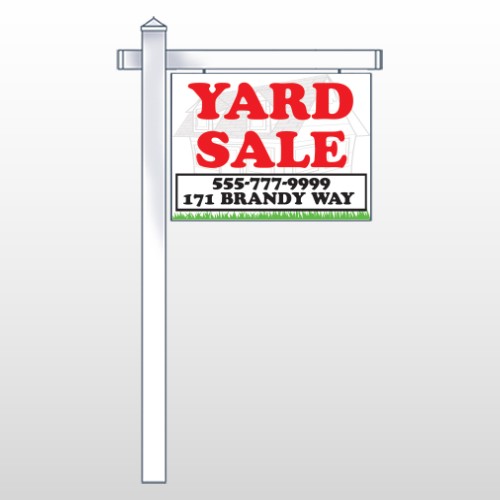 House In Grass 548 18"H x 24"W Swing Arm Sign