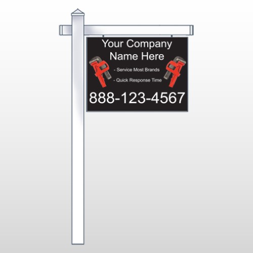 Monkey Wrench 257 18"H x 24"W Swing Arm Sign