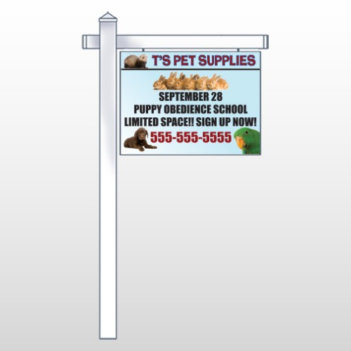 Pet Supplies 305 18"H x 24"W Swing Arm Sign