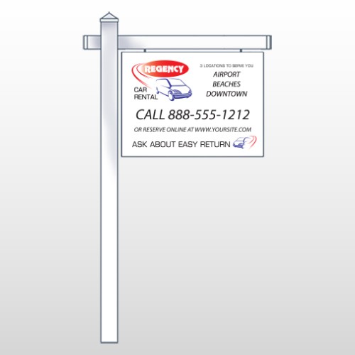 Rental Car 39 18"H x 24"W Sign Site