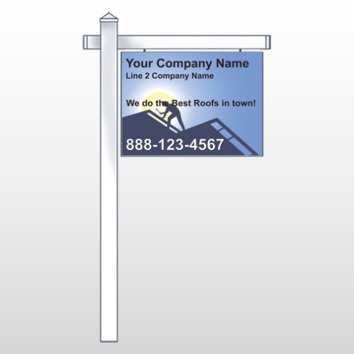 Roofing 258 18"H x 24"W Swing Arm Sign