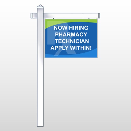 RX Hiring 286 18"H x 24"W Swing Arm Sign