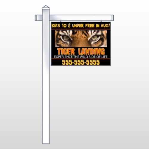 Tiger Landing 303 18"H x 24"W Swing Arm Sign