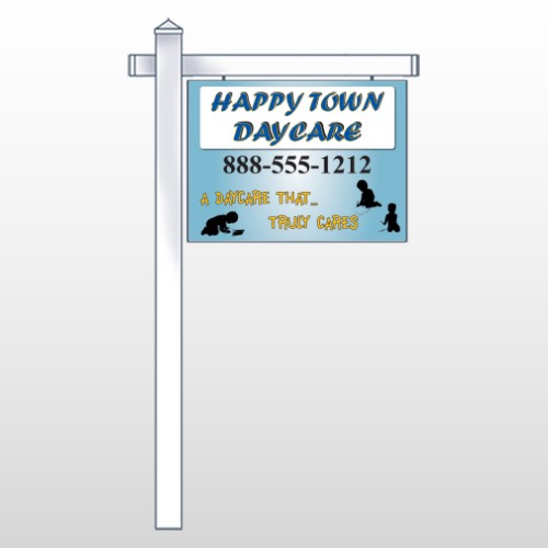 True Happy Care 182 18"H x 24"W Swing Arm Sign