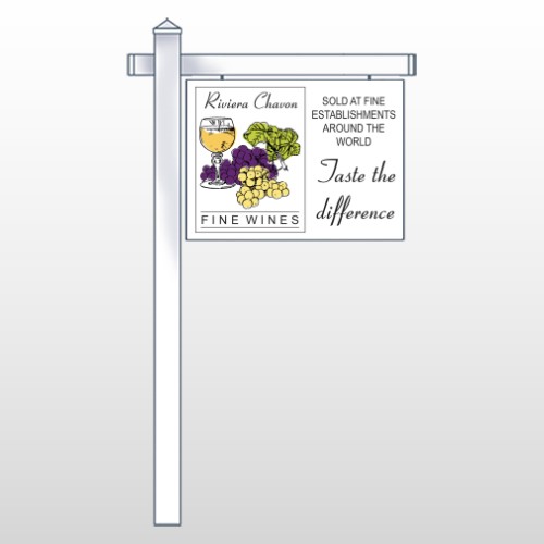 Wine 145 18"H x 24"W Swing Arm Sign