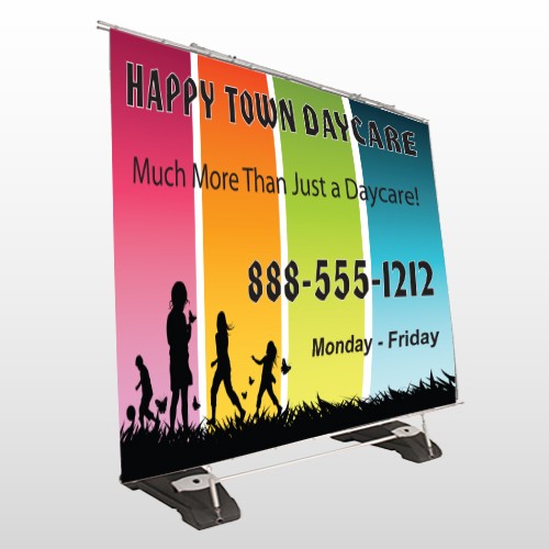 Happy Town 181 Exterior Pocket Banner Stand