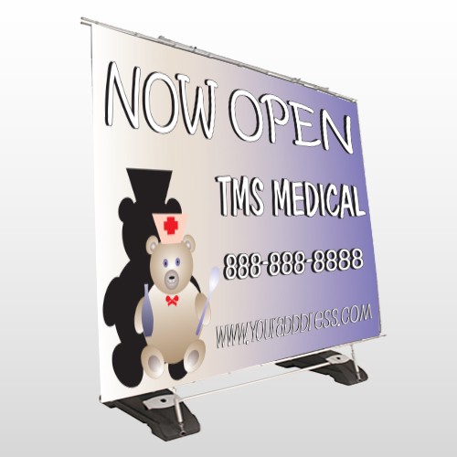 Nurse Bear 504 Pocket Banner Stand