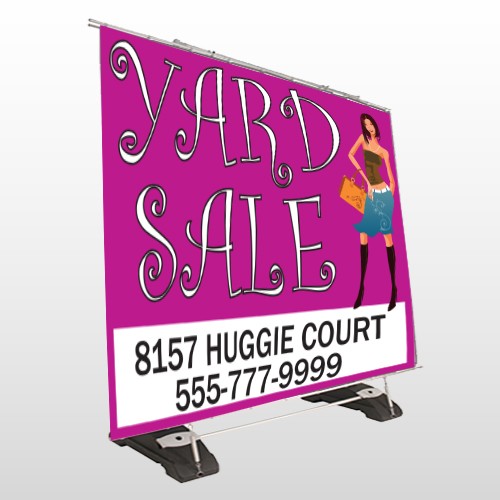 Pink Girl Sale 552 Exterior Pocket Banner Stand