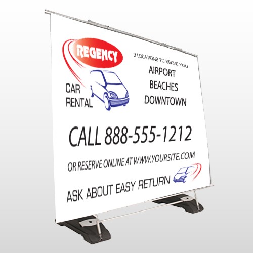 Rental Car 39 Exterior Pocket Banner Stand