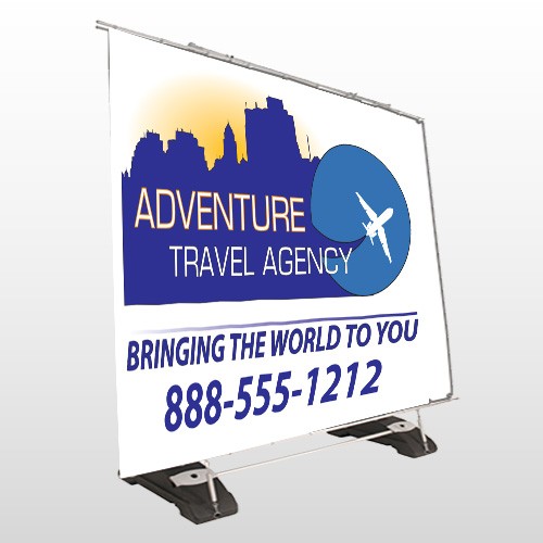 Travel Agent 28 Exterior Pocket Banner Stand
