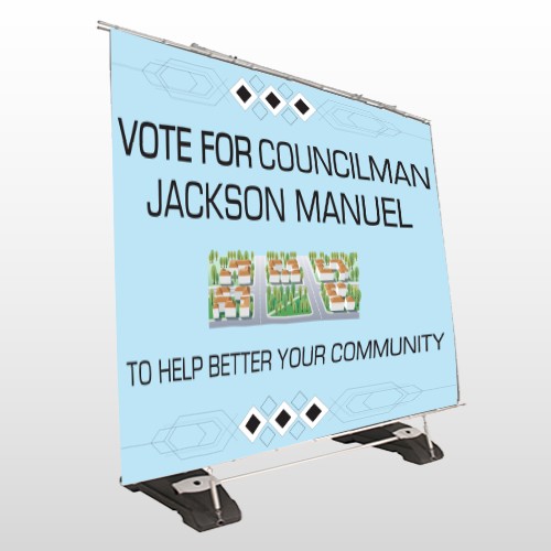 Vote Community 266 Exterior Pocket Banner Stand