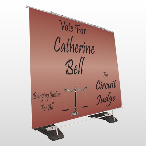 Vote Scale Judge 264 Exterior Pocket Banner Stand