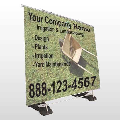 Wheel Barrow 261 Exterior Pocket Banner Stand