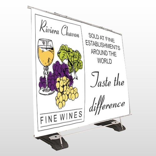 Wine 145 Exterior Pocket Banner Stand