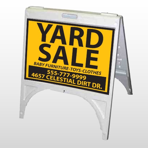 Yellow Black 551 A Frame Sign