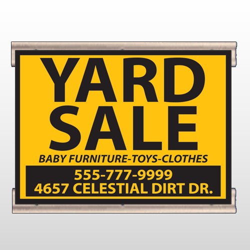 Yellow Black 551 Track Banner