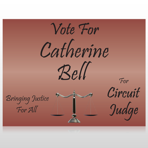 Vote Scale Judge 264 Custom Sign