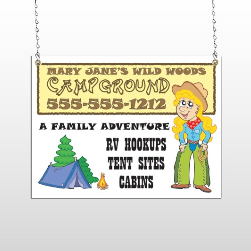 Campground 144 Window Sign