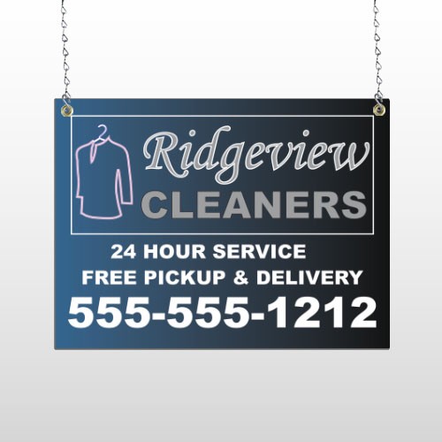 Dry Cleaners 24  Window Sign
