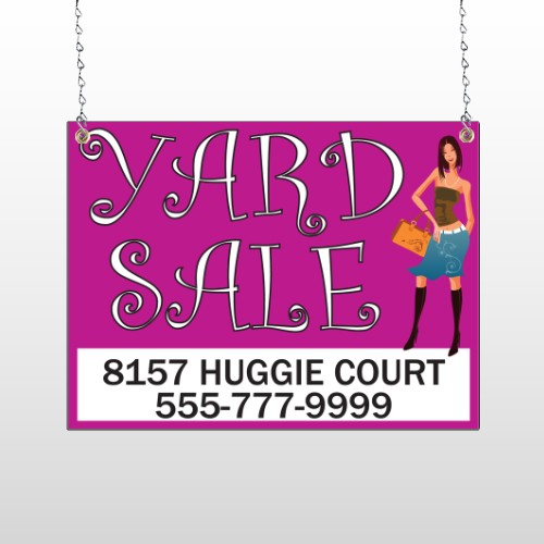 Pink Girl Sale 552 Window Sign