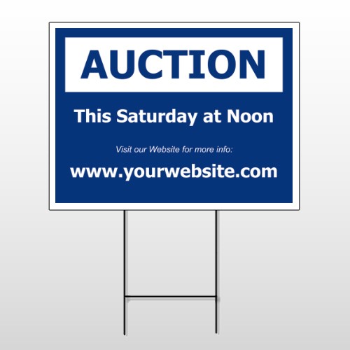 Auction 51 Wire Frame Sign